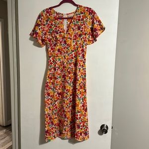 Floral print midi dress size small